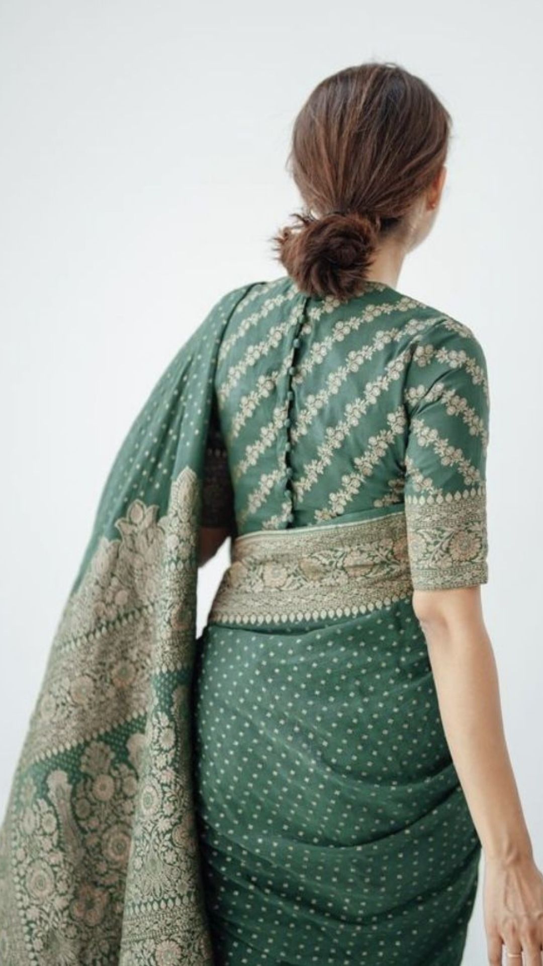 Graceful Pleated Silk Saree